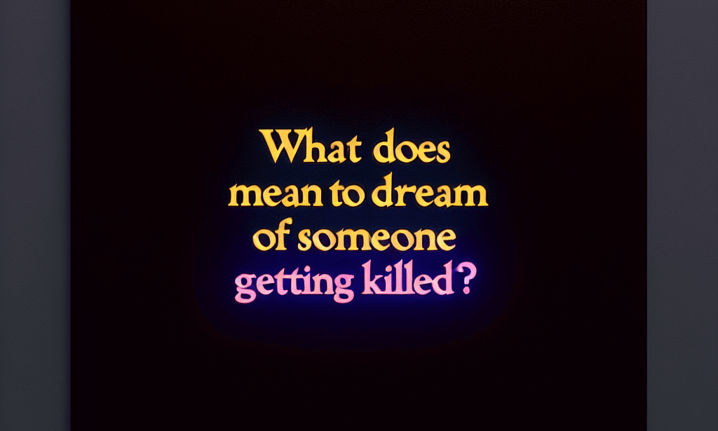 What Does It Mean to Dream of Someone Getting Killed?